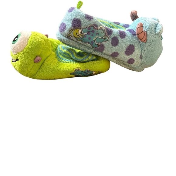 In good condition size 11-12 Monsters Inc. Green and Blue Slippers - Picture 2 of 3